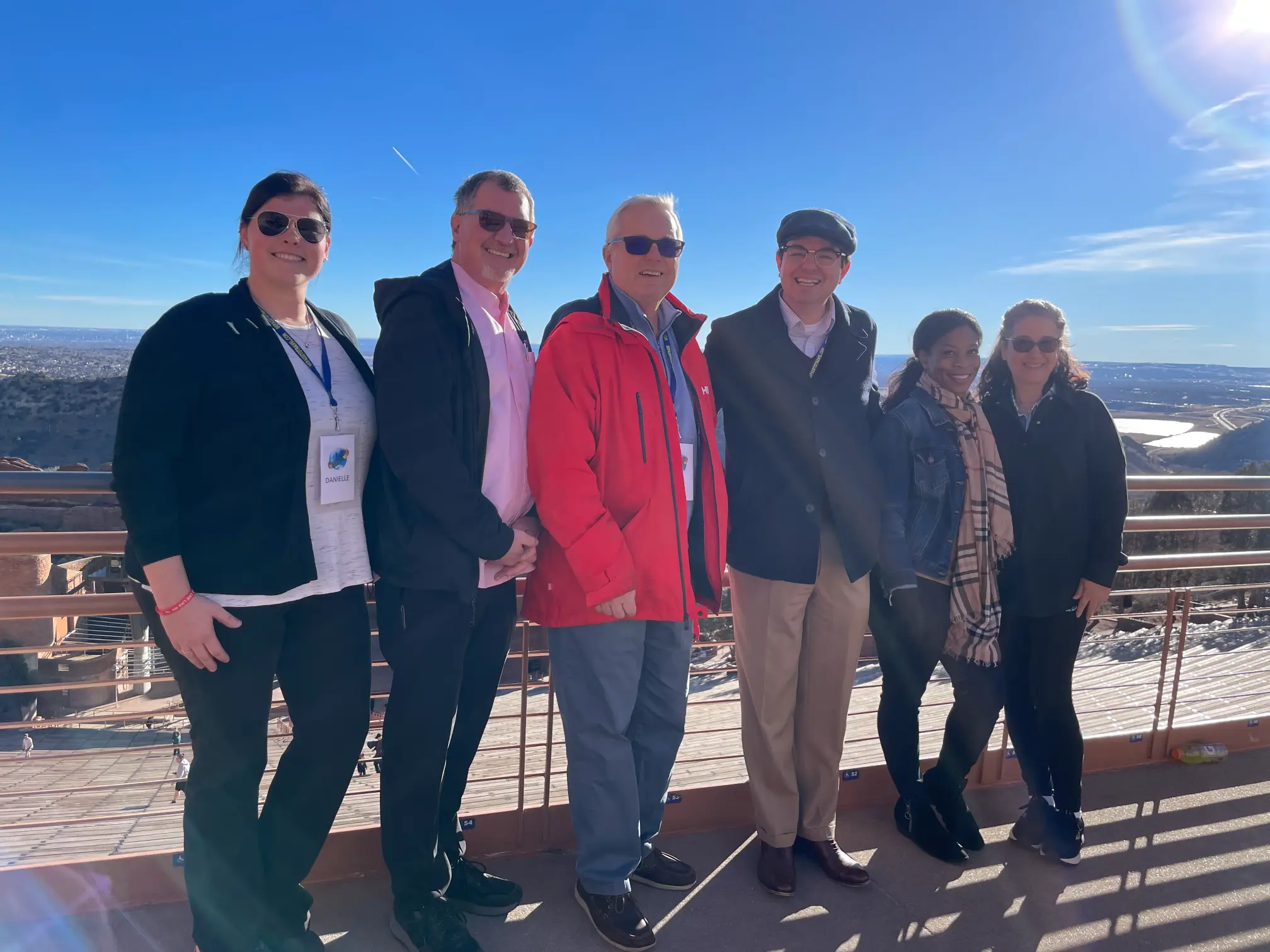 International Guide Academy class on location at Red Rocks, near Denver